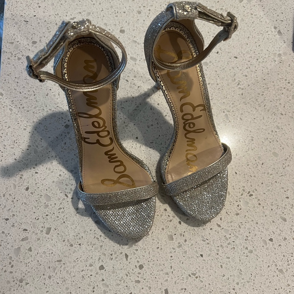 Sam Edelman Ariella Heeled Sandal Jute Glam Mesh Size 5.5